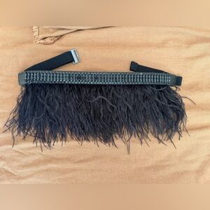 Black Feathered Belt